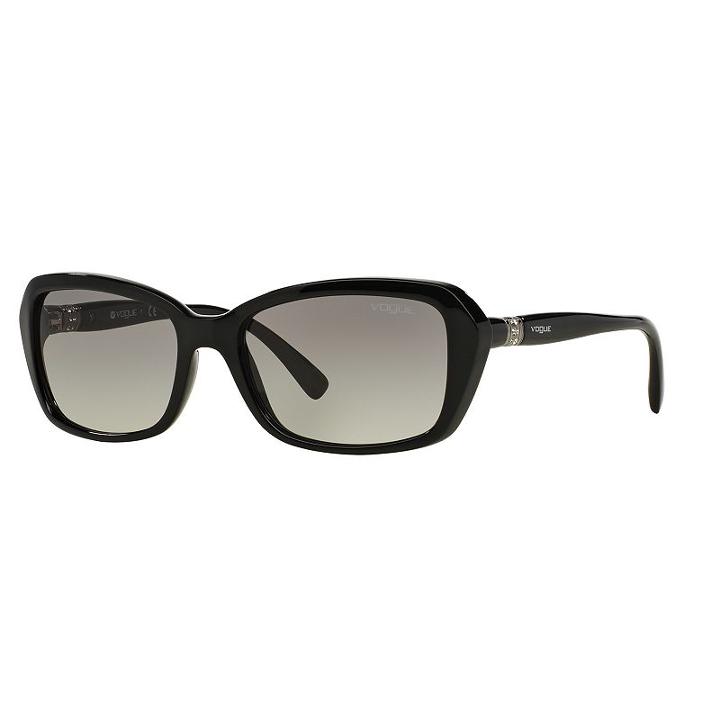 Vogue Vo2964s 55mm Rectangle Gradient Sunglasses, Women's, Black