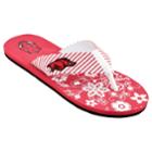 Women's Arkansas Razorbacks Floral Flip Flop Sandals, Size: Small, Multi