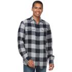 Big & Tall Sonoma Goods For Life&trade; Slim-fit Plaid Stretch Flannel Button-down Shirt, Men's, Size: 3xl Tall, Blue