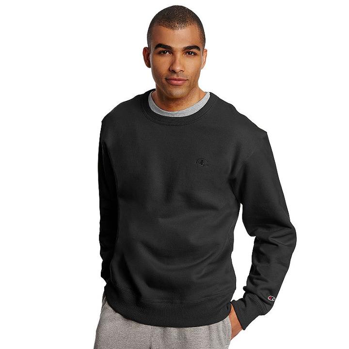 Men's Champion Fleece Powerblend Top, Size: Medium, Black