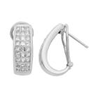 14k Gold Igl Certified 1 1/2 Carat T.w. Diamond J-hoop Earrings, Women's