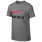 Boys 8-20 Nike Just Do It Swoosh Graphic Tee, Size: Small, Grey Other