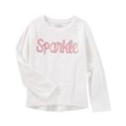 Girls 4-12 Oshkosh B'gosh Raglan Sparkle Knit Top, Size: 12, White