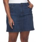 Plus Size Croft & Barrow&reg; Denim Skort, Women's, Size: 22 W, Med Blue