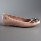 Simply Vera Vera Wang Women's Beaded Ballet Flats, Size: 7.5, Lt Beige