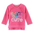 Girls 4-7 My Little Pony: The Movie Fluttershy, Rainbow Dash, Twilight Sparkle & Pinkie Pie Cute High-low Top, Size: 4, Brt Pink