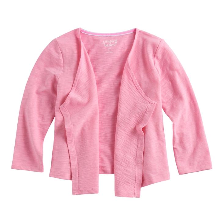 'toddler Girl Jumping Beans&reg; Open Front Cardigan, Size: 3t, Brt Pink
