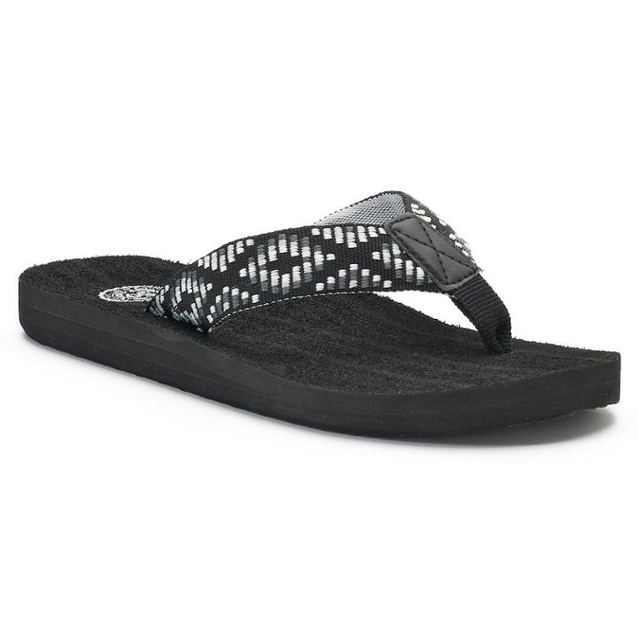 So&reg; Women's Woven Ribbon Sandals, Size: Small, Black