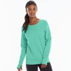Women's Tek Gear&reg; Fleece Crewneck Sweatshirt, Size: Xl, Turquoise/blue (turq/aqua)