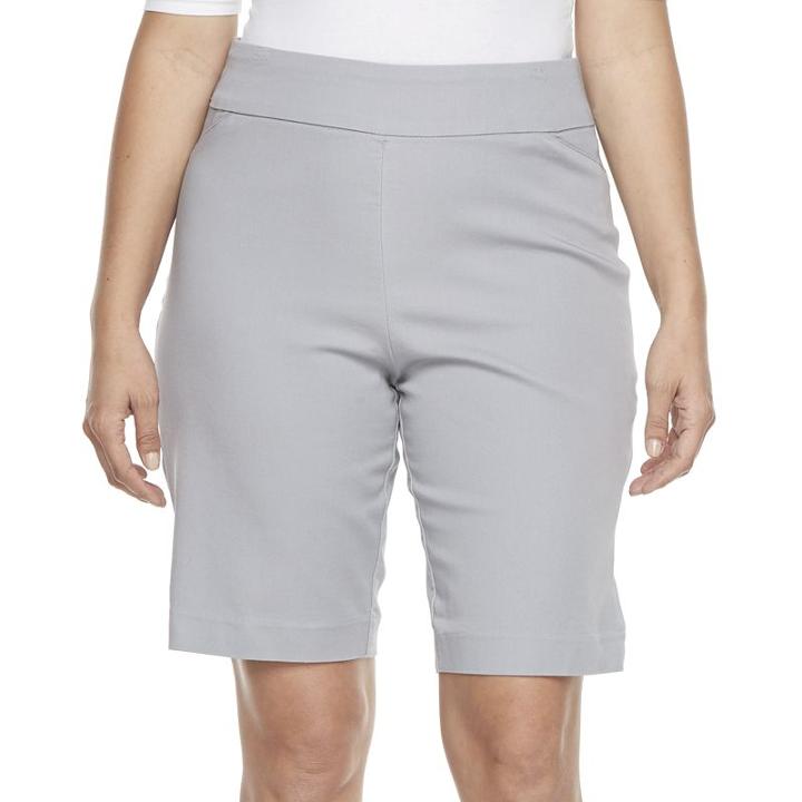 Plus Size Croft & Barrow&reg; Pull-on Stretch Bermuda Shorts, Women's, Size: 18 W, Med Grey