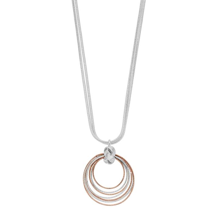 Napier Two Tone Circle Pendant Necklace, Women's, Multicolor