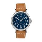 Timex Unisex Weekender Leather Watch - Tw2r42500jt, Size: Large, Brown