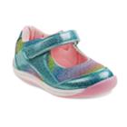 Laura Ashley Glittery Toddler Girls' Mary Jane Shoes, Size: 8 T, Blue