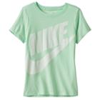 Girls 7-16 Nike Mesh Print Futura Active Tee, Girl's, Size: Medium, Green Oth