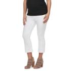 Maternity A:glow Belly Panel Cropped Flare Jeans, Women's, Size: 10-mat, White