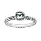Stacks And Stones Sterling Silver Aquamarine Stack Ring, Women's, Size: 9