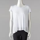 Women's Simply Vera Vera Wang Cross Back Tee, Size: Large, Silver