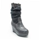 Muk Luks Quinn Women's Wedge Boots, Girl's, Size: 9, Grey