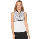 Women's Grand Slam Golf Performance Geo Print Top, Size: Small, Turquoise/blue (turq/aqua)