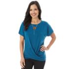 Women's Apt. 9&reg; Twist Tee, Size: Xl, Med Green