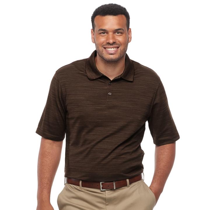 Big & Tall Haggar Classic-fit Space-dyed Performance Polo, Men's, Size: 4xb, Med Brown