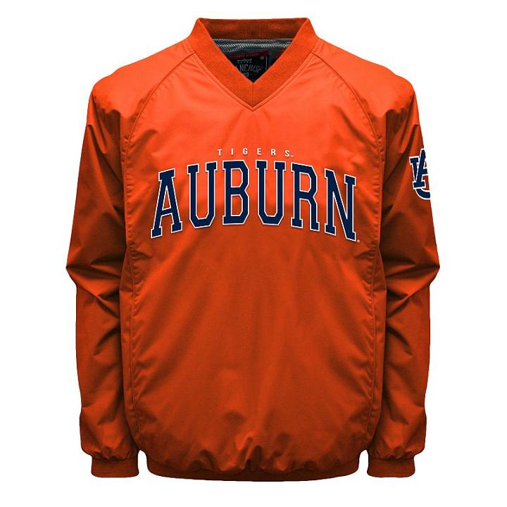 Men's Franchise Club Auburn Tigers Coach Windshell Jacket, Size: Medium, Orange