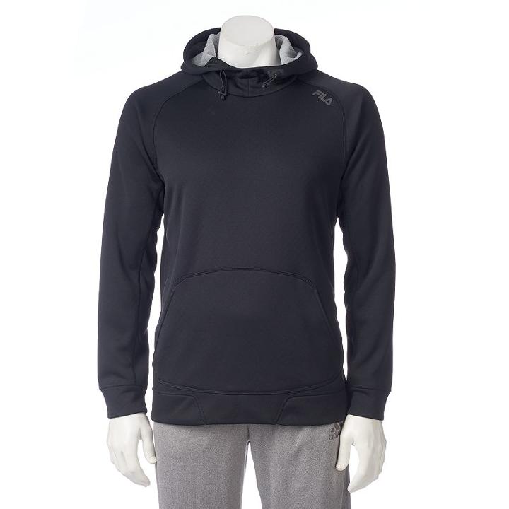 Men's Fila Sport&reg; Alpha Fleece Pullover Hoodie, Size: Large, Black
