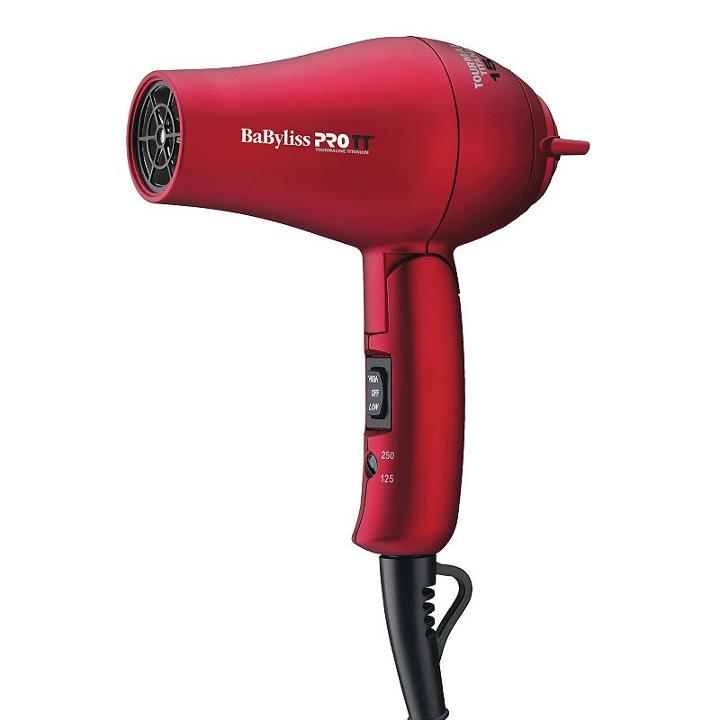 Babyliss Pro Tt Tourmaline Titanium Travel Hair Dryer, Red