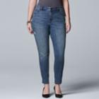 Plus Size Simply Vera Vera Wang Skinny Jeans, Women's, Size: 18 W, Light Blue