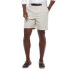 Big & Tall Croft & Barrow&reg; Classic-fit Twill Belted Outdoor Shorts, Men's, Size: 50, Lt Beige