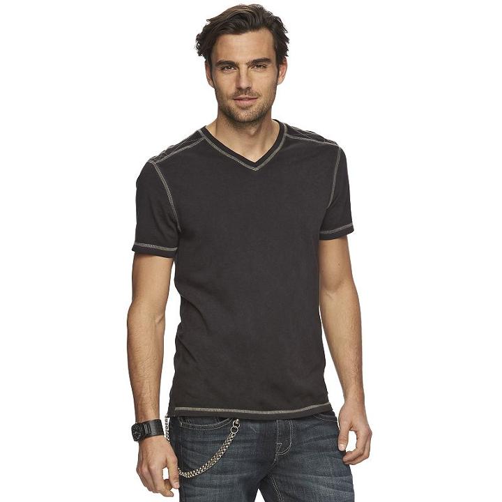 Big & Tall Rock & Republic Coverstitch Tee, Men's, Size: 4xl, Black