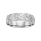 Men's Sterling Silver Braided Wedding Band, Size: 9, Grey