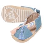 Baby Girl Oshkosh B'gosh&reg; Tassel Espadrille Crib Shoes, Size: 0-3 Months, Blue
