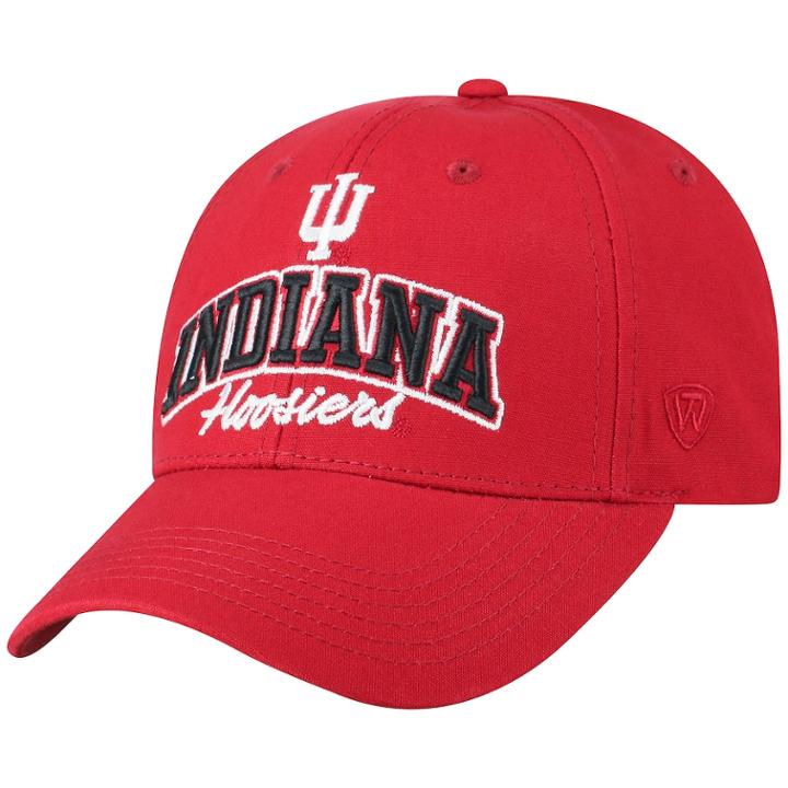 Adult Top Of The World Indiana Hoosiers Advisor Adjustable Cap, Men's, Med Red