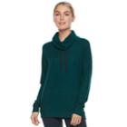 Women's Tek Gear&reg; Long Sleeve Cowl Neck Top, Size: Xs, Dark Blue