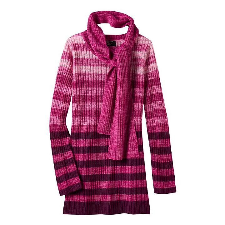 Plus Size Girls 7-16 It's Our Time Marled Ombre Sweater Tunic With Scarf, Girl's, Size: L Plus, Pink Other