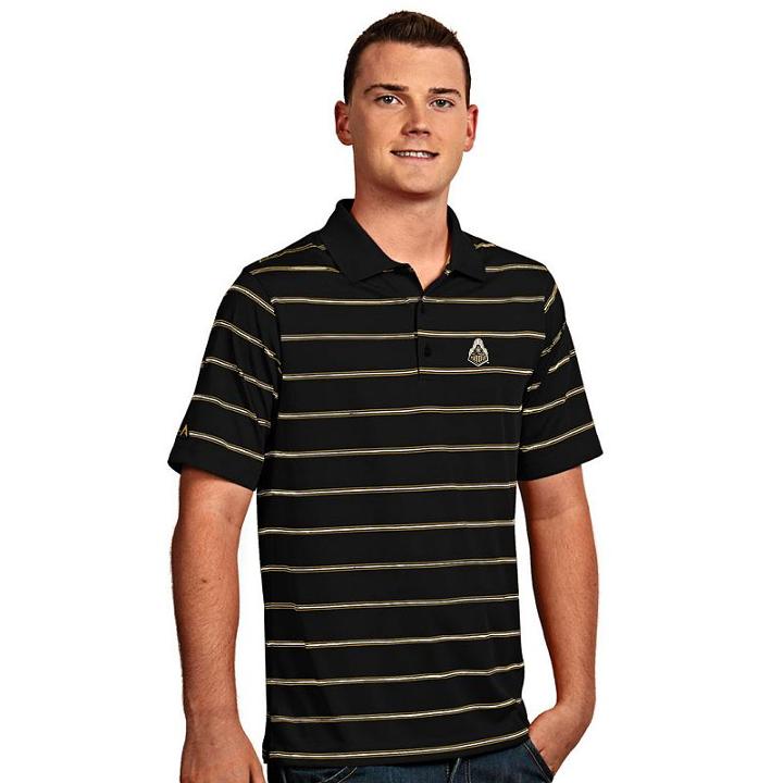 Men's Antigua Purdue Boilermakers Deluxe Striped Desert Dry Xtra-lite Performance Polo, Size: Xl, Oxford