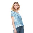 Women's Rock & Republic&reg; Boyfriend Tee, Size: Small, Dark Blue