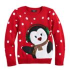 Girls 7-16 It's Our Time Ugly Christmas Sweater, Size: Small, Red Overfl