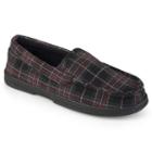 Perry Ellis Men's Plaid Moccasin Slippers, Size: Xxl, Black