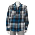 Big & Tall Urban Pipeline&reg; Plaid Flannel Button-down Shirt, Men's, Size: Xl Tall, Natural