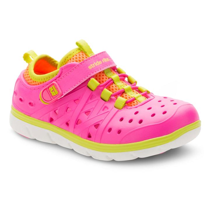 Stride Rite Made 2 Play Phibian Girls' Water Shoes, Size: 9 T, Pink