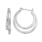 Simply Vera Vera Wang Nickel Free Double Hoop Earrings, Women's, Silver