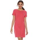 Women's Apt. 9&reg; Cuffed T-shirt Dress, Size: Xxl, Med Pink