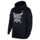 Men's Nike Baseball Therma-fit Hoodie, Size: Small, Grey (charcoal)