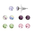 Apt. 9&reg; Colorful Stud Earring Set, Women's, Silver