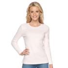 Petite Croft & Barrow&reg; Classic Crewneck Tee, Women's, Size: Xs Petite, Brt Pink