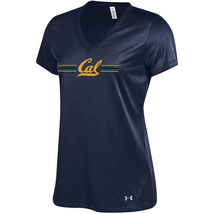Women's Under Armour Cal Golden Bears Tech Tee, Size: Large, Blue (navy)
