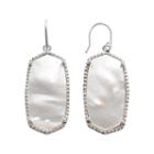 Sterling Silver Mother-of-pearl Drop Earrings, Women's, White