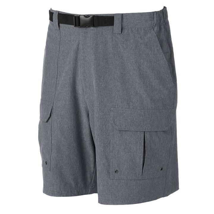 Men's Croft & Barrow&reg; Outdoor Belted Cargo Stretch Shorts, Size: 38, Blue